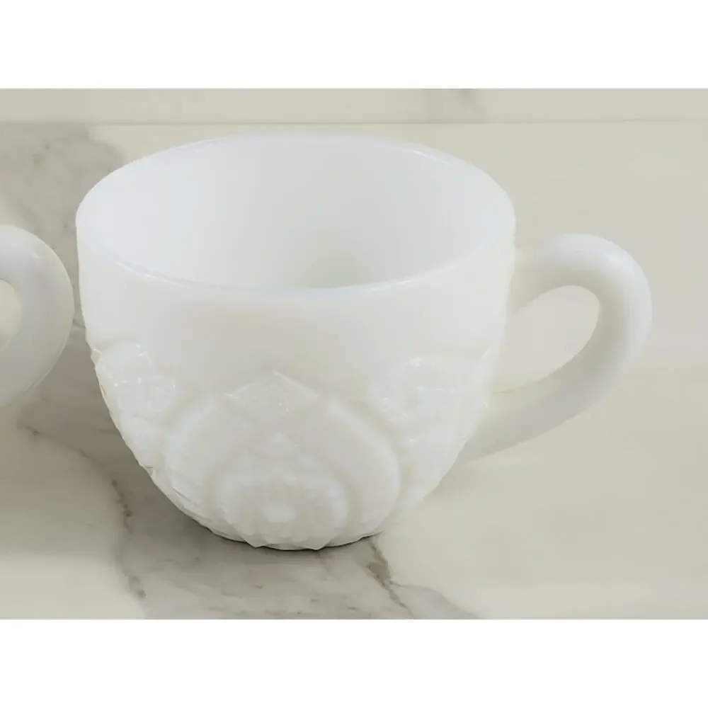 The Concord Milk Glass Punch Mug Cups 2 3/4